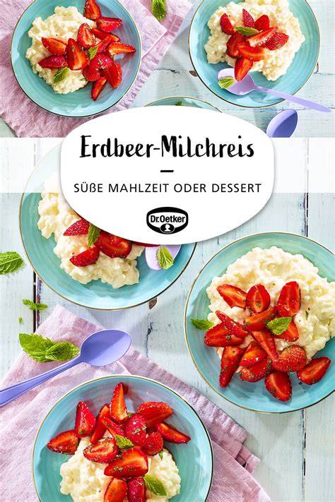 Moderne Milchreisprodukte als Mahlzeit oder Dessert