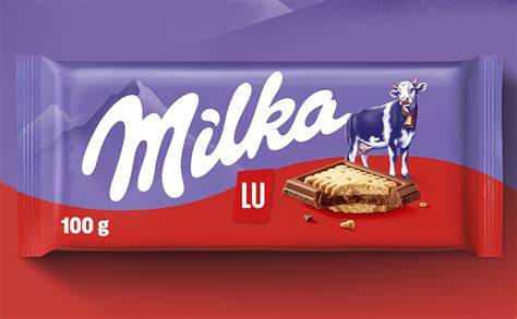 Moderne Milka Tafel mit LU Keksen