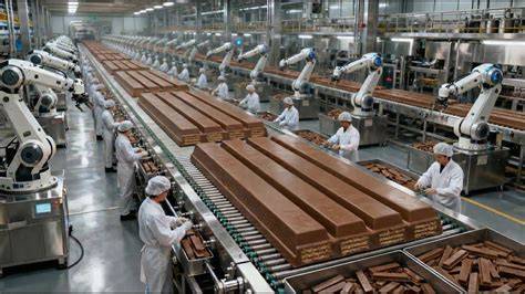 Moderne Schokoladenfabrik mit High-Tech-Anlagen