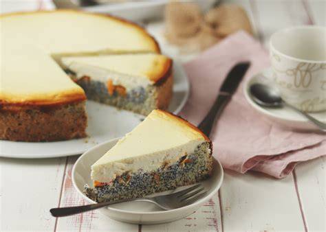 Mohn-Käsekuchen mit Mandarinen