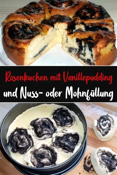 Mohnfüllung mit Pudding und Rosinen in einer Schale