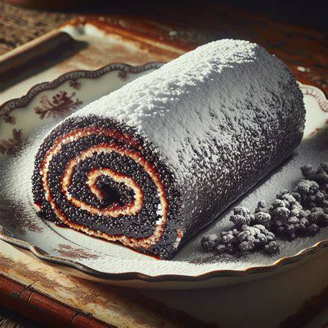 Mohnroulade aufgeschnitten