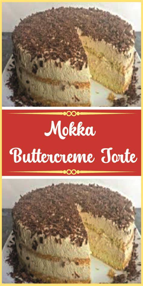 Mokka-Buttercreme und geschichtete Torte