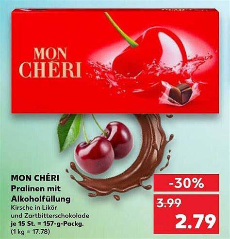 Mon Chéri in verschiedenen Verpackungen und Varianten
