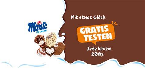 Monte Eis „Gratis testen“ mit Aktionscode und Teilnahmeformular
