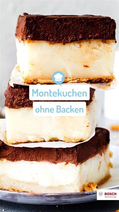 Montekuchen mit Butterkeksboden und Schokoladenschicht