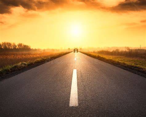 Motiv: Open Road Richtung Sonne