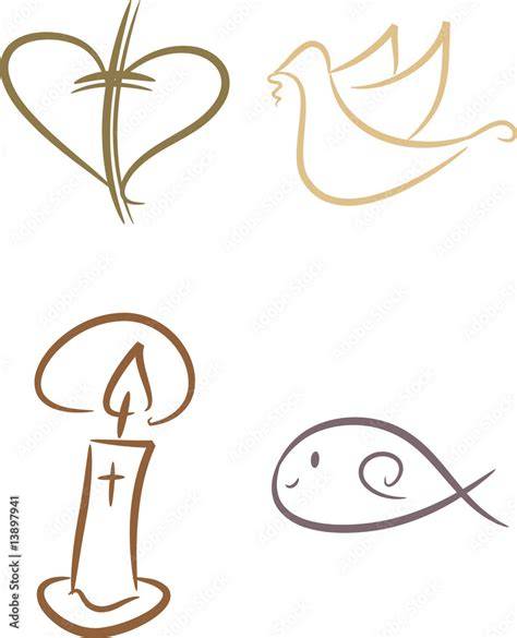 Motiv- und Symbolideen für Taufkekse (Fisch, Kreuz, Herz, Taube)