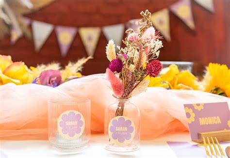 Motivlollis und Blütenlolli als Gastgeschenke und Tischdekoration