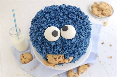 Motivtorte Krümelmonster mit Deko und Wunschtext