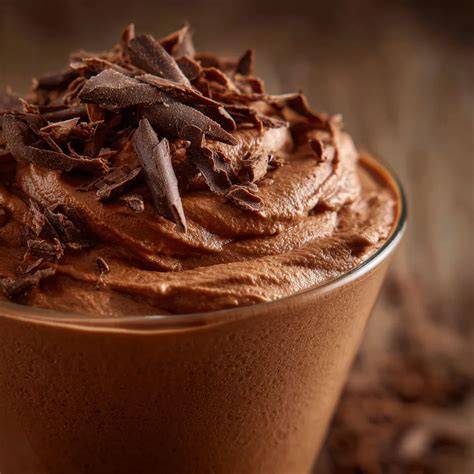 Mousse au Chocolat mit Schokoraspeln