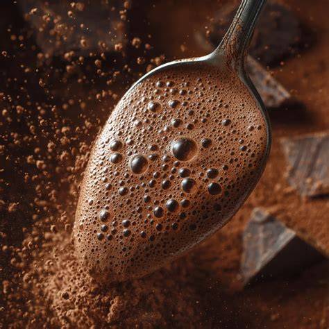 Mousse mit Löffel: luftige Textur