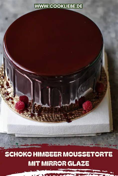Moussetorte mit rosa Mirror Glaze, Detailansicht der Glasur