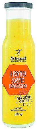 Mr Lowcarb Honig Senf Dressing Flasche und Verpackung