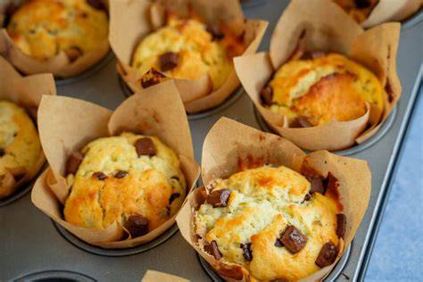 Muffin mit Schokoganache und Schokochunks