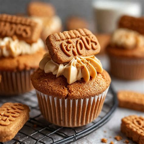 Muffins mit Biscoff Frosting und Schokostreuseln