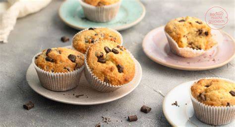 Muffins mit Schokodrops und optionaler Ganache