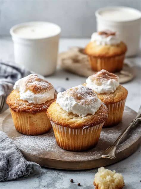 Muffins mit dreifarbigen Teigschichten und Mascarpone-Topping