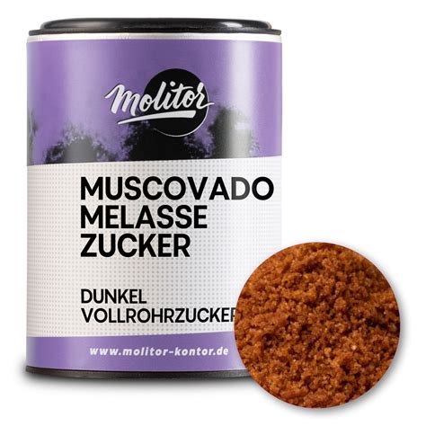 Muscovado Zucker Kristalle und Melasse