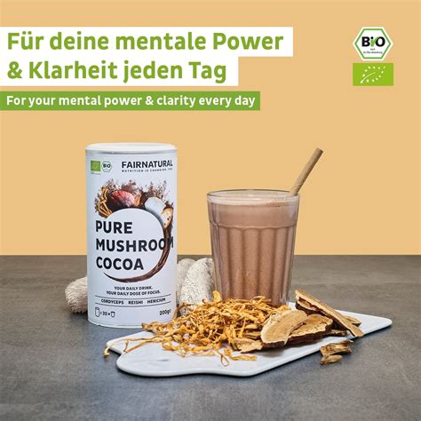Mushroom Kakao Pulver und Zubereitung
