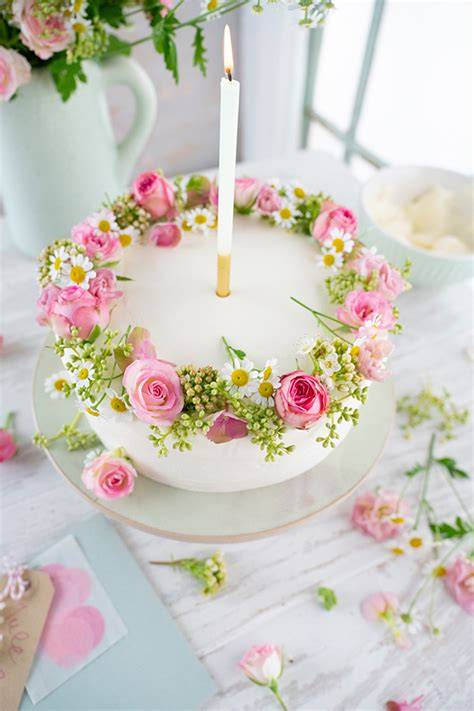 Muttertags-Torte mit Blumen