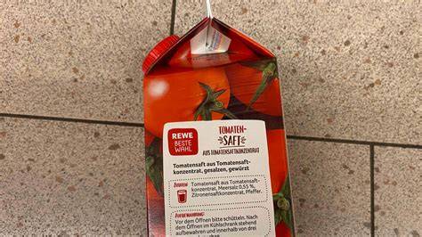 Nährstofftabelle Tomatensaft (ohne Salz und Zucker) im Vergleich zu rohen Tomaten