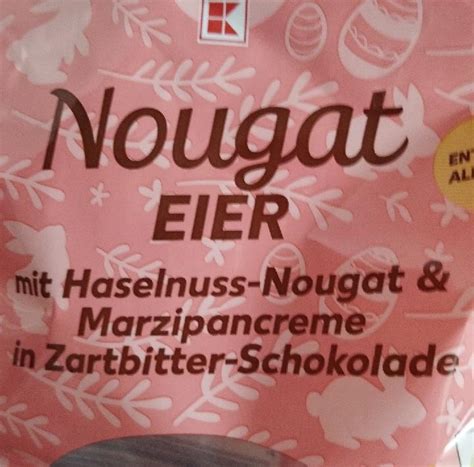 Nährwert-Infografik Nougat Eier Kaufland