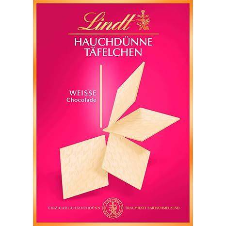 Nährwert-Tabelle Lindt Hauchdünne Täfelchen Weiß