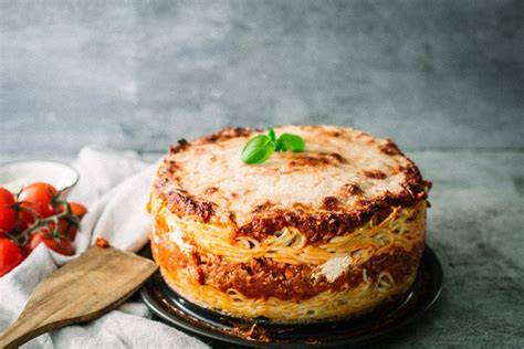 Nährwert-Tabelle herzhafte Spaghetti Torte Infografik