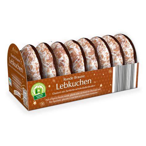 Nährwertangaben von runden braunen Lebkuchen