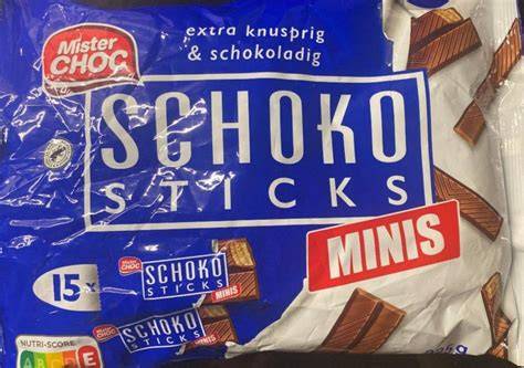 Nährwertdiagramm Schoko Sticks Minis