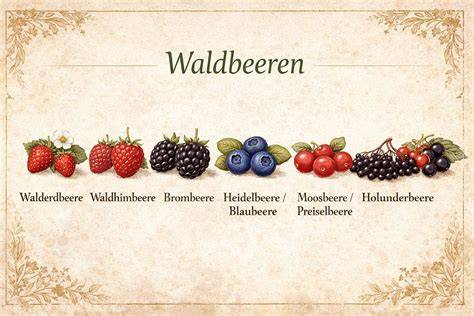 Nährwerte und Gesundheitsvorteile von Waldbeeren (Infografik)
