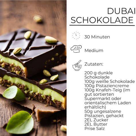 Nährwerte und Portionierung Dubai Schokolade