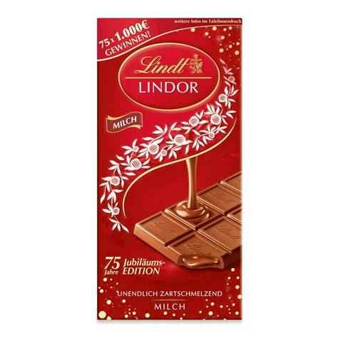 Nährwertgrafik einer Lindt Mini Schokoladentafel