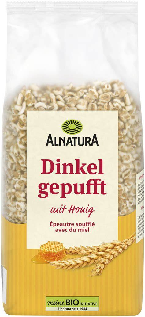 Nährwerttabelle Dinkel gepufft mit Honig