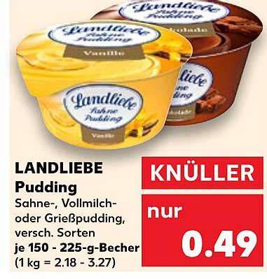 Nährwerttabelle Landliebe Pudding