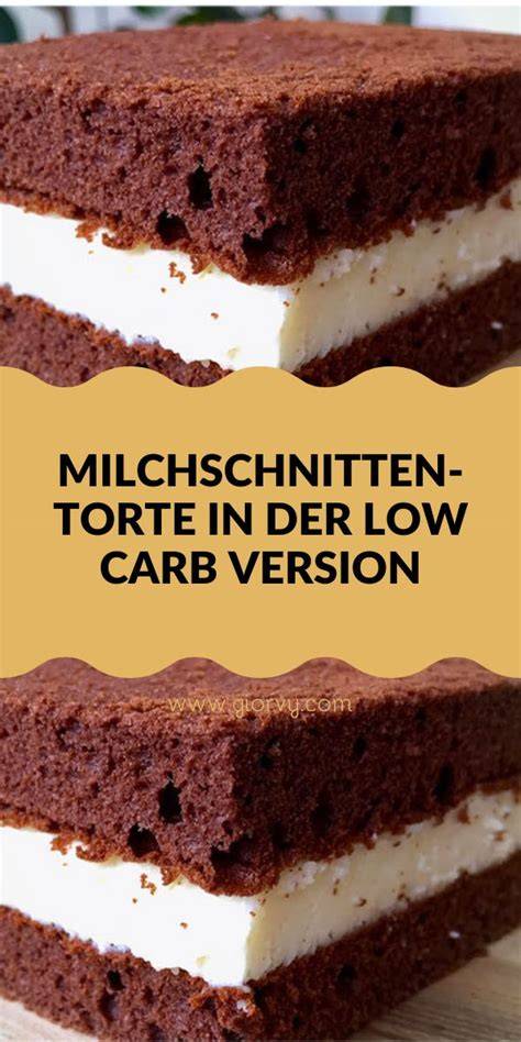 Nährwerttabelle Low Carb Milchschnitten Torte