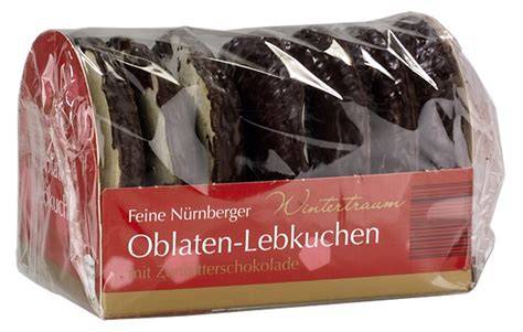 Nürnberger Lebkuchen, Oblaten, Elisenlebkuchen im Anschnitt