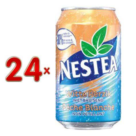 NESTEA Weißer Pfirsich Dose und Zitronen Motiv