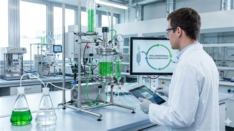 Nachhaltige Glasflaschen-Produktion und Cola-Abfüllung