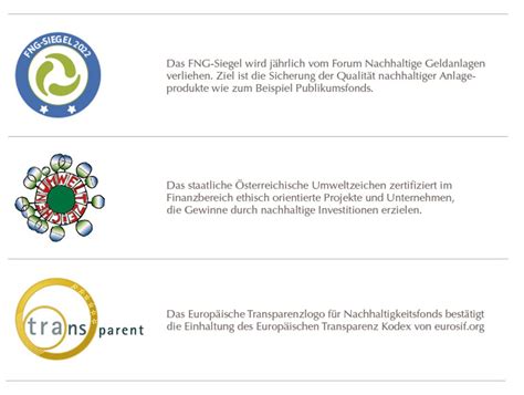 Nachhaltigkeitssiegel
