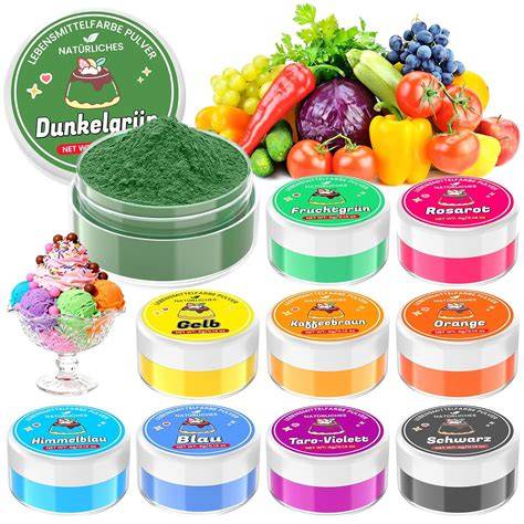 Natürliche Pulver für Lebensmittelfarbe (Matcha, Heidelbeere)