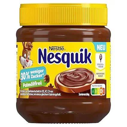 Nesquik-Varianten (Pulver, weniger süß, Brotaufstrich) im Produktvergleich
