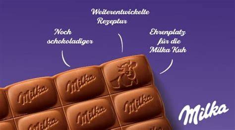 Neue Milka Tafelform, Stückunterteilung und Rezeptur