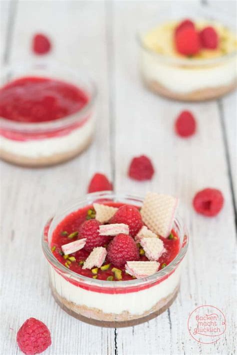 New York Cheesecake im Glas - Schichtaufbau, Wasserbad, Toppings