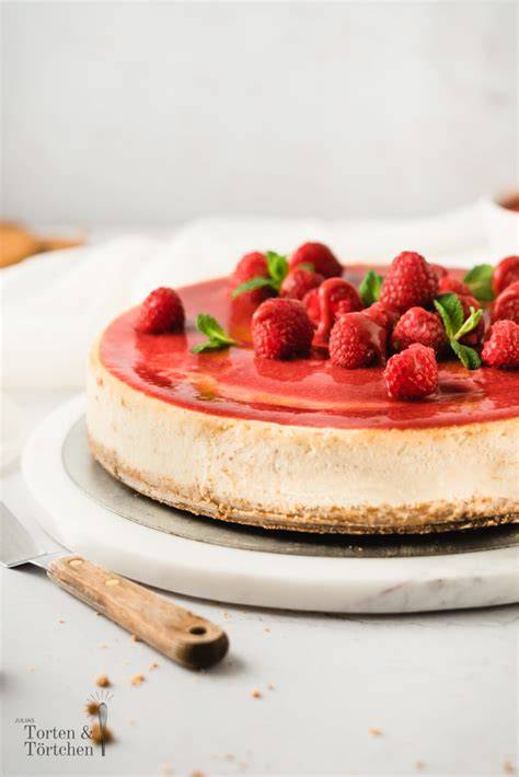 New York Cheesecake mit Fruchtspiegel