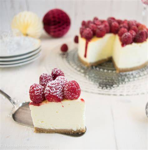 New York Cheesecake mit Himbeeren