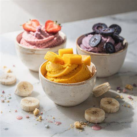 Nice Cream aus gefrorenen Früchten