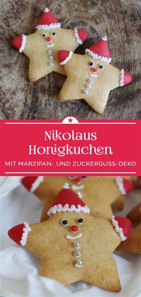 Nikolaus Honigkuchen Sterne und Dekoration