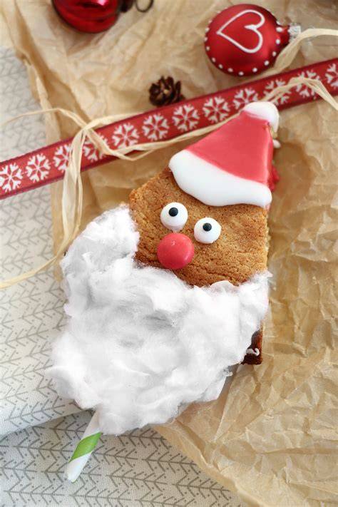 Nikolaus Kuchenstück mit Zuckerwatte-Bart